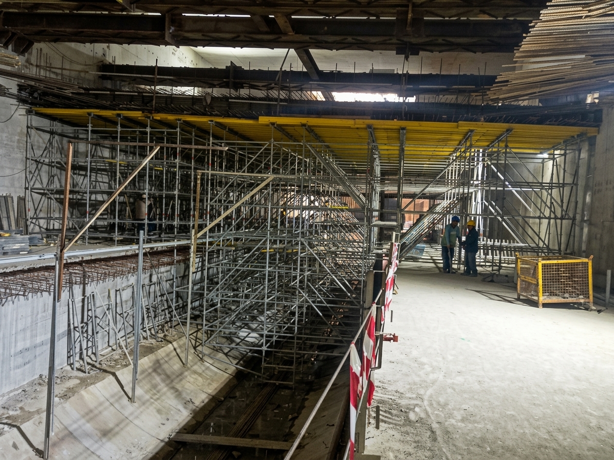 Tour d'étaiement metro d'Alger